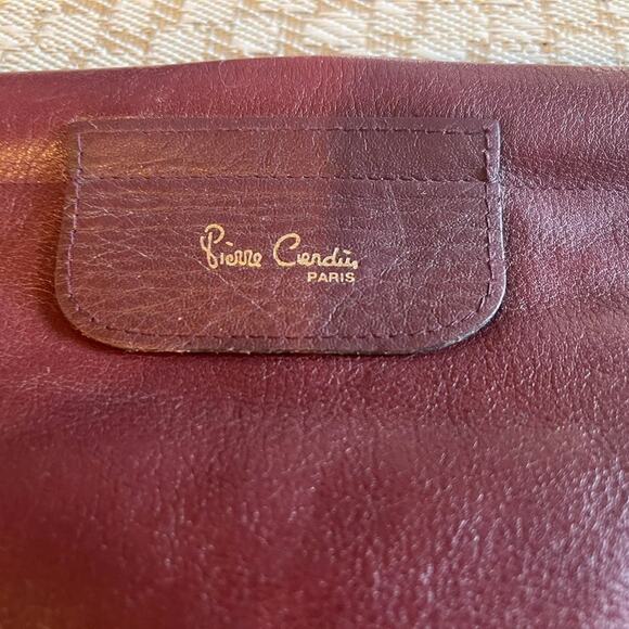 Pierre Cardin Paris vintage maroon leather clutch - Picture 3 of 11